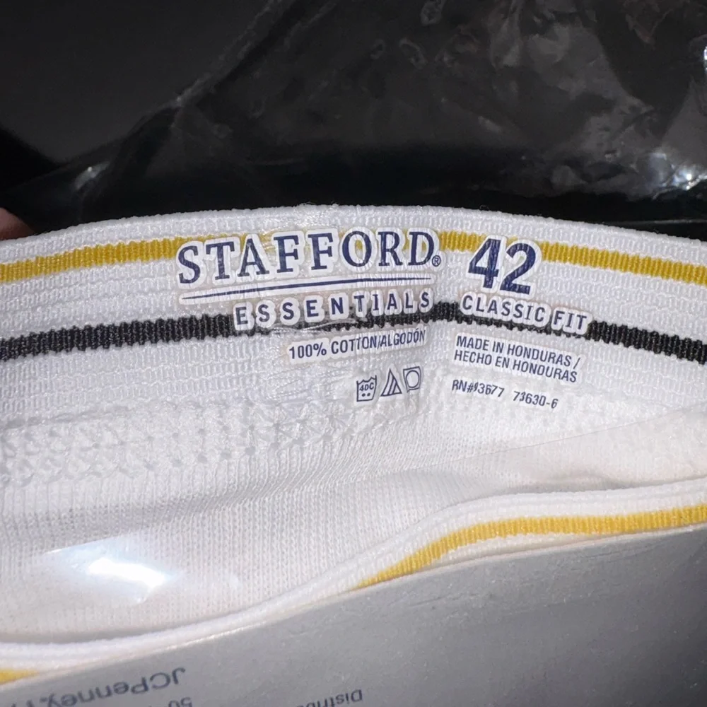 Vintage underwear/Stafford Men's White Full-Cut Briefs.  New in package 6 pairs!